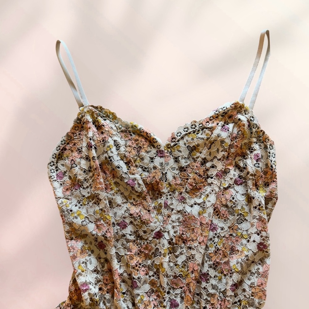 Victoria Secret Crochet Floral Lace Coverup Romper Size XS - Picture 9 of 14